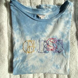 Guess Blue Tie-Dye T-Shirt